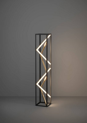 B&Q -  Penela Black And Gold Floor Lamp