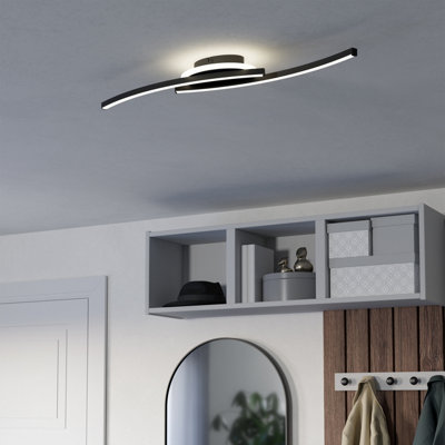 Eglo Unisex Black Lungolago Steel Minimalist Ceiling Light - Image 9
