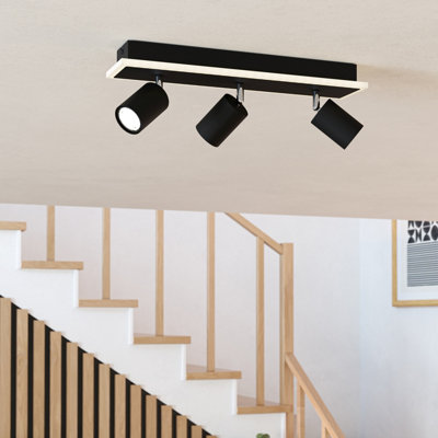 Eglo Rimbocchi 1 Steel Modern 3 Spot Black/Light