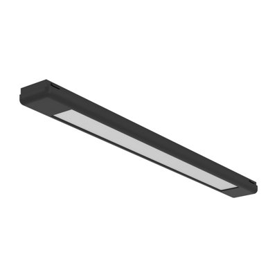 B&Q -  T-Plus Flat Light Ultra-Slim Black Ceiling Light Wbs