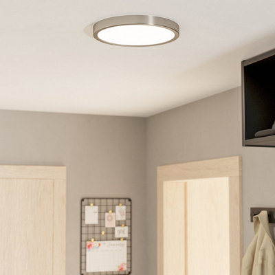 Eglo Unisex Metallic Gold Fueva 6 Silver Steel & Plastic Led Cct Technology Flush Ceiling Light In - Image 5
