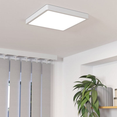 B&Q -  Fueva 6 Ultra-Slim White Square Led Ceiling Light Wbs