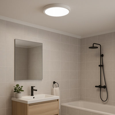 Eglo Fueva 6-Z Smart Control Rgb Ip44 Plastic Ceiling Light27.8Cm White from B&Q