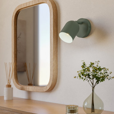 Eglo Green Tilston Steel Minimalist Single Wall Spotlight,