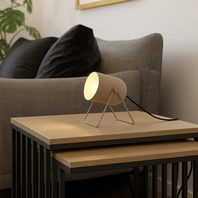 Eglo Green/Light Tilston Steel Minimalist Desk Lamp, Sandy