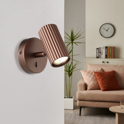 Eglo Bronze Portillo Aluminium & Steel Modern Wall Spotlight,