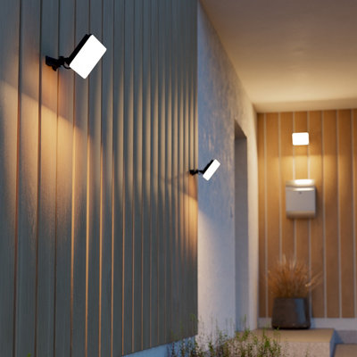 B&Q -  Machio 30W Led Flood LightIp65 WeatherproofBlack Aluminium HousingOutdoor Security & Area Lighting