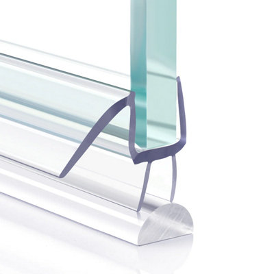 900mm Clear Bath Shower Screen Door Bottom Seal Strip for 10mm Glass,Up ...