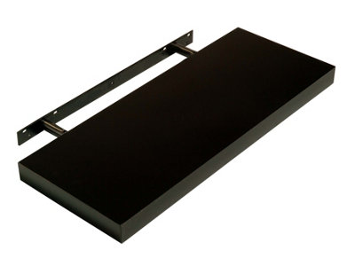 900mm floating hudson shelf kit, black high gloss