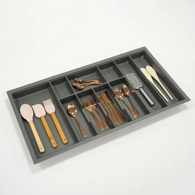900mm Grey Cutlery Tray for Grass Scala Drawer DIY at B&Q