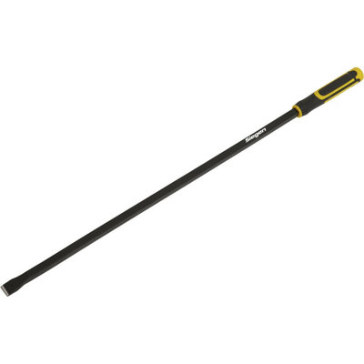 900mm Heavy Duty Straight Pry Bar with Hammer- Hardened Steel - Soft Grip