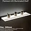 900mm Illuminated LED Floating Shelf Opal Bathroom Kitchen Bar Display Wall Unit