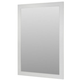 900mm x 600mm Bathroom Mirror White Gloss (Central)