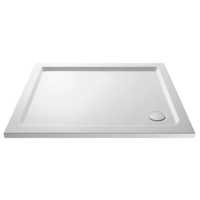 900mm x 800mm Premium Rectangular Shower Tray - White