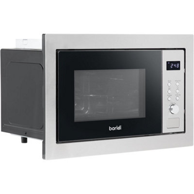 900W Integrated Microwave & Grill 25L Wall Mounted Stainless Steel 595x385x370mm