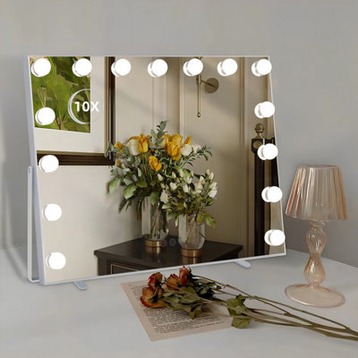 Vanity Mirror With LightsLighted Makeup Mirror With 15 Led Bulbs from B&Q