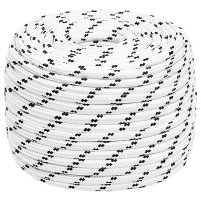 B&Q -  Braided Boat Rope White 12 mmx25 M Polyester