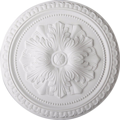 Yes-Online Ceiling Rose Flavia Lightweight Resin Mould Easy To Fix 45Cm  Diameter Paintable from B&Q