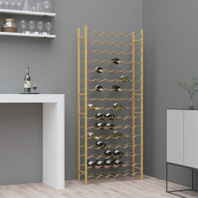 B&Q -  Wine Rack For 96 Bottles Gold Metal