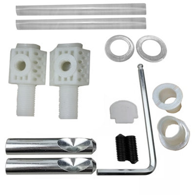 Nes Home Pair Of Zink Plated Fixing Bolts Kits For Wall Hung Toilet