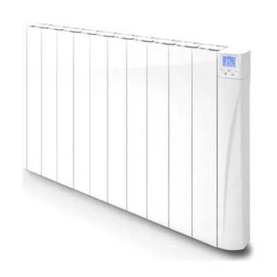 907mm (W) x 575mm (H) - White Touch Electric Oil Filled Radiator (Alicante) - 1100 Watts - Depth 98mm - Heats Up To 11m²