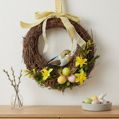 B&Q -  Springtime Hanging Bird Easter Wreath