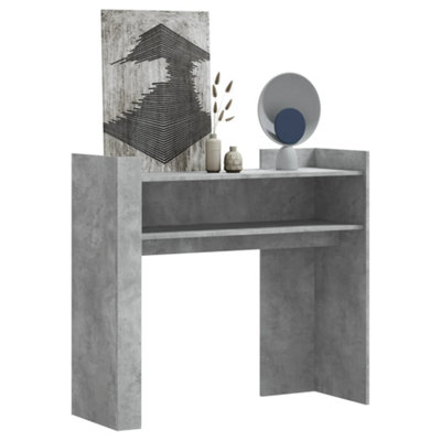 Berkfield Grey Console Table Concrete 100X35x90 Cm Engineered Wood