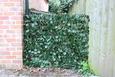 Prime Plus Best Extensible Fence With Maple Leaves On Willow Square Artificial Plant Wall(H)1M (W)2M from B&Q