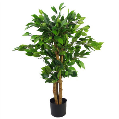 90cm Artificial Evergreen Ficus Tree | DIY at B&Q