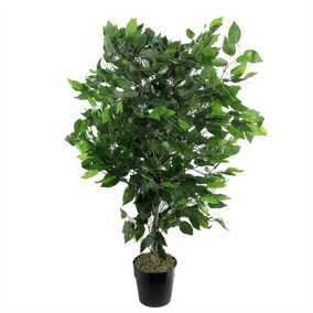90cm Artificial Ficus Tree Bush - Large Bushy Plant