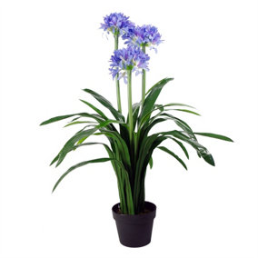 90cm Blue Flower Artificial Blossom Plant Agapanthus with pot