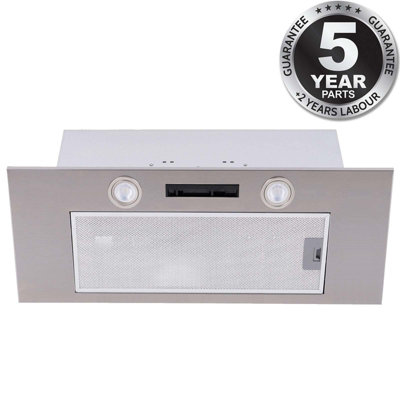 90cm Canopy Cooker Hood Kitchen Extractor Fan In Silver Built in SIA CUP90SI