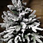 90cm Flocked Lapland 3ft Mini Christmas Tree in Pot 246 Tips No Decorations Snow