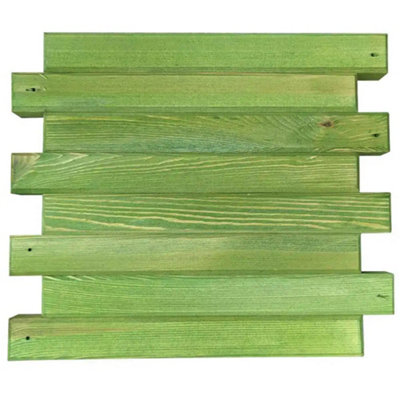 90cm Grass Green Pine Raised Wooden Trough Planter - 5