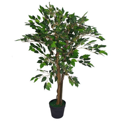 90cm Leaf Realistic Artificial Ficus Tree / Plant | DIY at B&Q