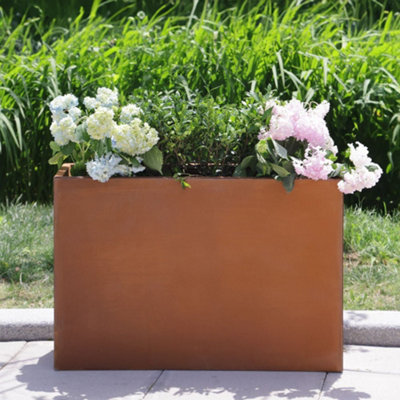 90cm Long 60cm High Corten Steel Tall Trough Planter