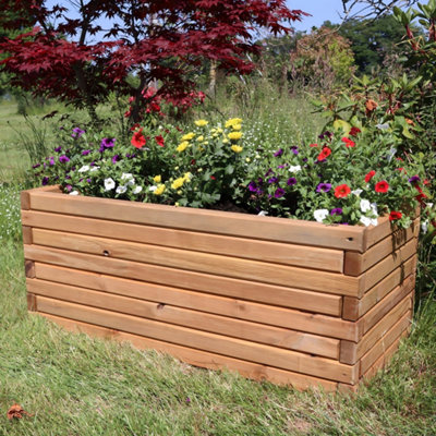 90cm Pine Raised Trough Planter | DIY at B&Q