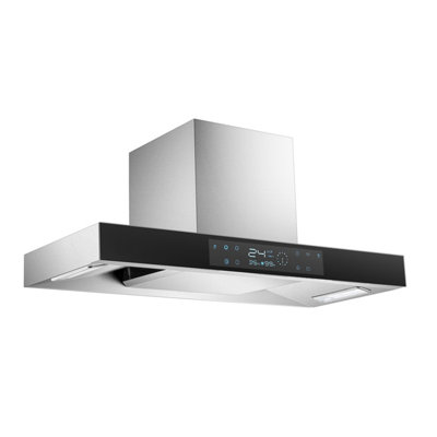 90cm Powerful Smart seamless stainless steel Chimney Cooker hood Black MLB-757D Price Comparisons | Compare The Build