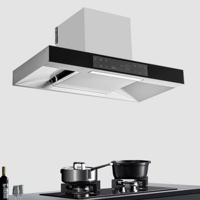 90cm Powerful Smart seamless stainless steel Chimney Cooker hood Black MLB-757D - 6