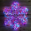 90cm Premier Indoor Outdoor Christmas Starburst Snowflake LED Light in Rainbow