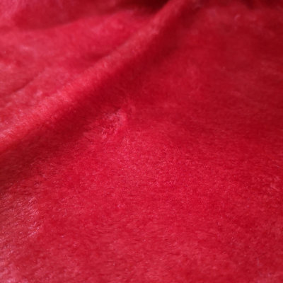 90cm Red Fluffy Plush Christmas Tree Skirt with Ribbon Ties - 9