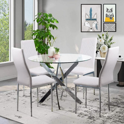 90cm round dining discount table and chairs