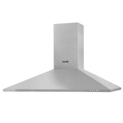 90cm STEEL Chimney Style Cooker Hood & Carbon Air Filters Kitchen Extractor Fan - 8