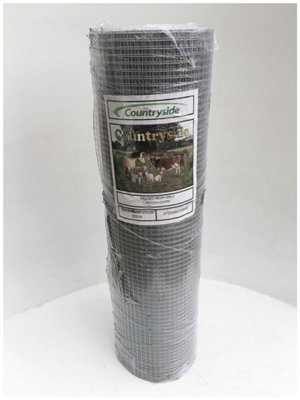 90cm tall Aviary Wire Mesh Galvanised Bird Fencing 1/2 Inch Square - 30m Roll