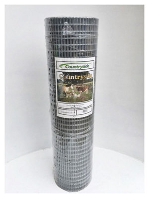 90cm tall Aviary Wire Mesh Galvanised Bird Fencing 1 Inch x 1/2 Inch Rectangle - 30m Roll - 4