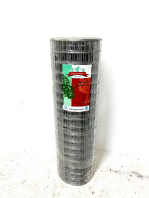 90cm tall Weld Mesh Galvanised Wire Dog Fencing 2 Inch Square - 30m Roll