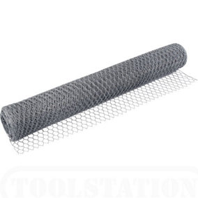 90cm tall Wire Mesh Galvanised Chicken Wire Fencing 25mm - 25m Roll