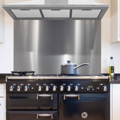 90cm x 75cm Stainless Steel Splashback - Kitchen Extractor Fans Hobs Wall Plate - 4