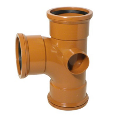 90deg 110mm Junction (Triple Socket) (Swept)