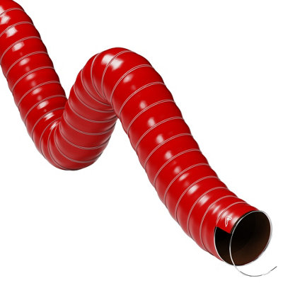 90mm 3 Metre Red Flexible Silicone Air Ducting High Temp Hot Cold Car Engine Intake Braking